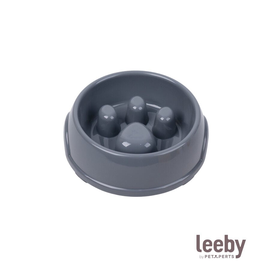 Leeby Comedero Antivoracidad Azul con Relieve de Huella para perros, , large indicador imagen numero 2