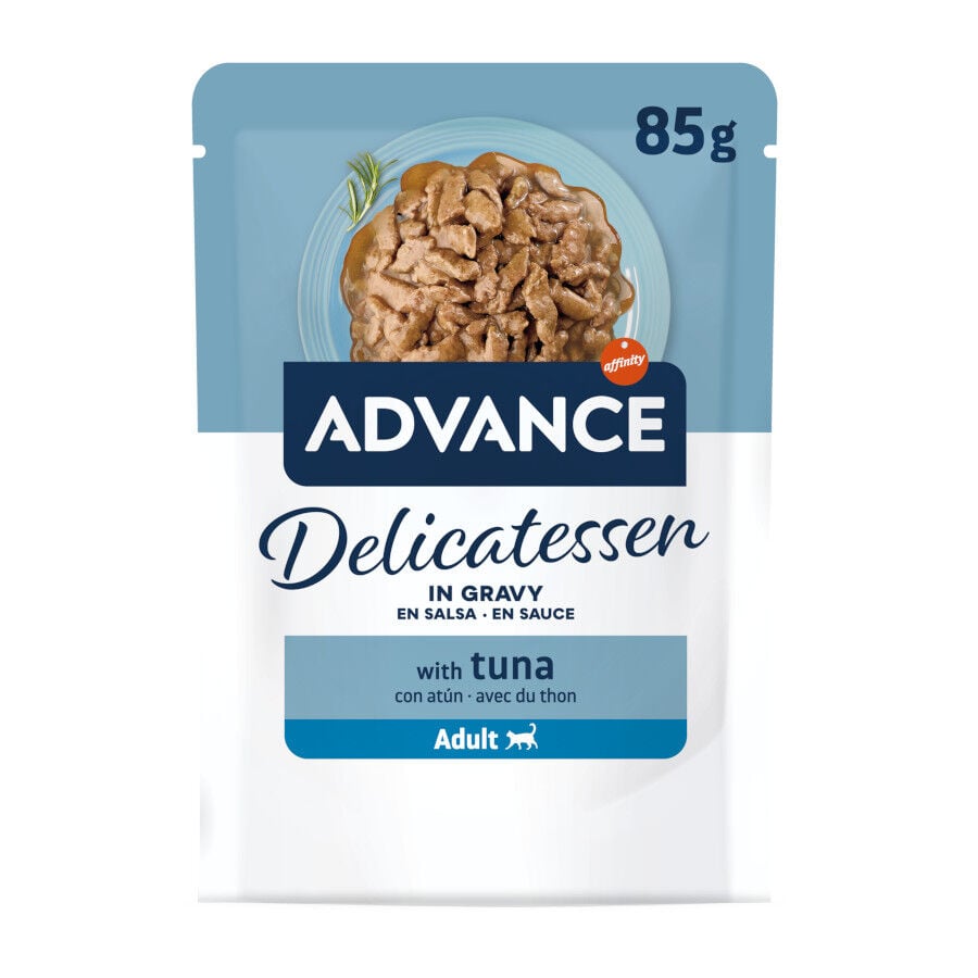 85 g Advance Delicatessen At&uacute;n en Salsa Sobres para gatos, , large indicador imagen numero 1