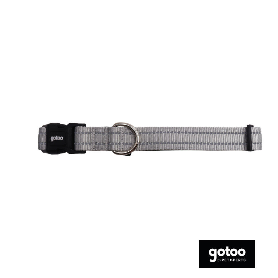 Gotoo Collar de nylon reflectante gris para perros, , large Imagen numero 2