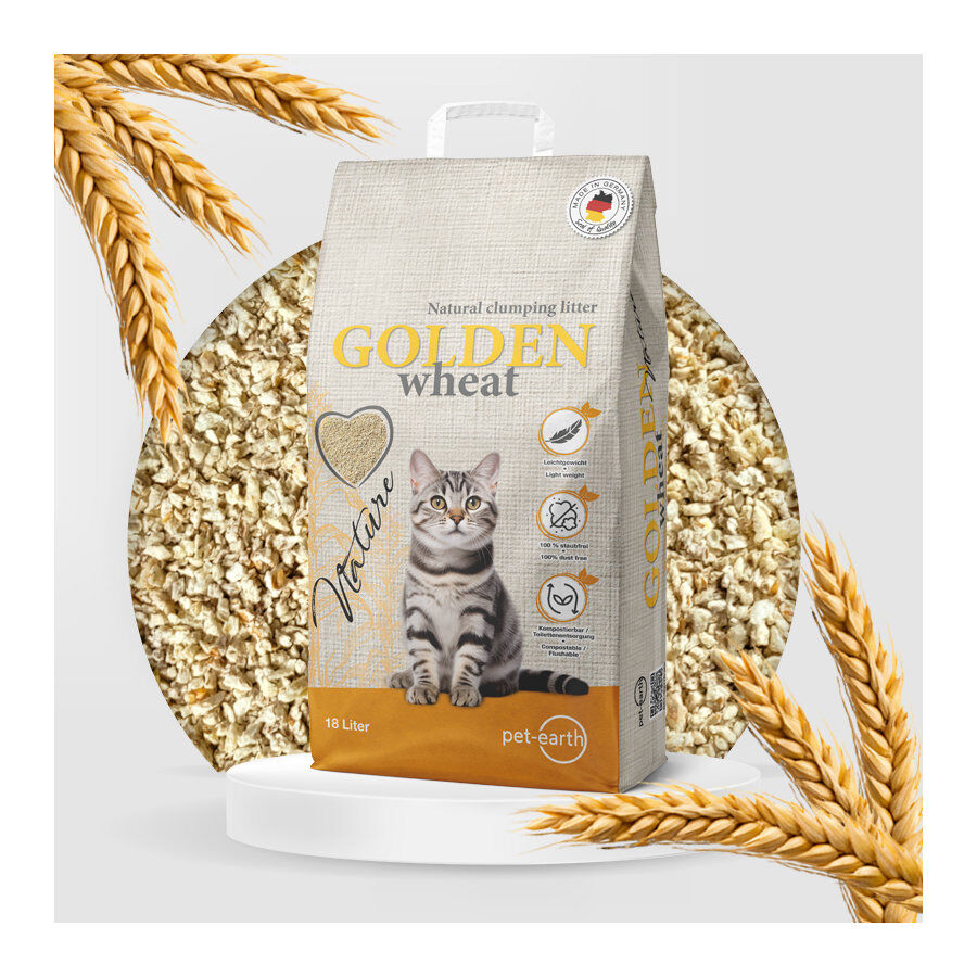 Golden Grey Trigo Arena Aglomerante para gatos, , large Imagen numero 1