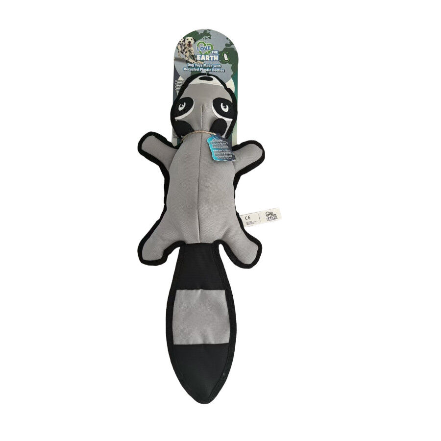 LOVE THE EARTH Peluche Resistente Mapache con Sonido para perros, , large indicador imagen numero 5