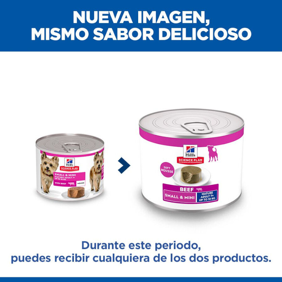 200 g Hill's Science Plan Mature Adult Small y Mini Mousse de Ternera lata para perros, , large indicador imagen numero 3