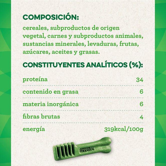 4 barritas Greenies Snacks Dentales Naturales para perros grandes, , large indicador imagen numero 3