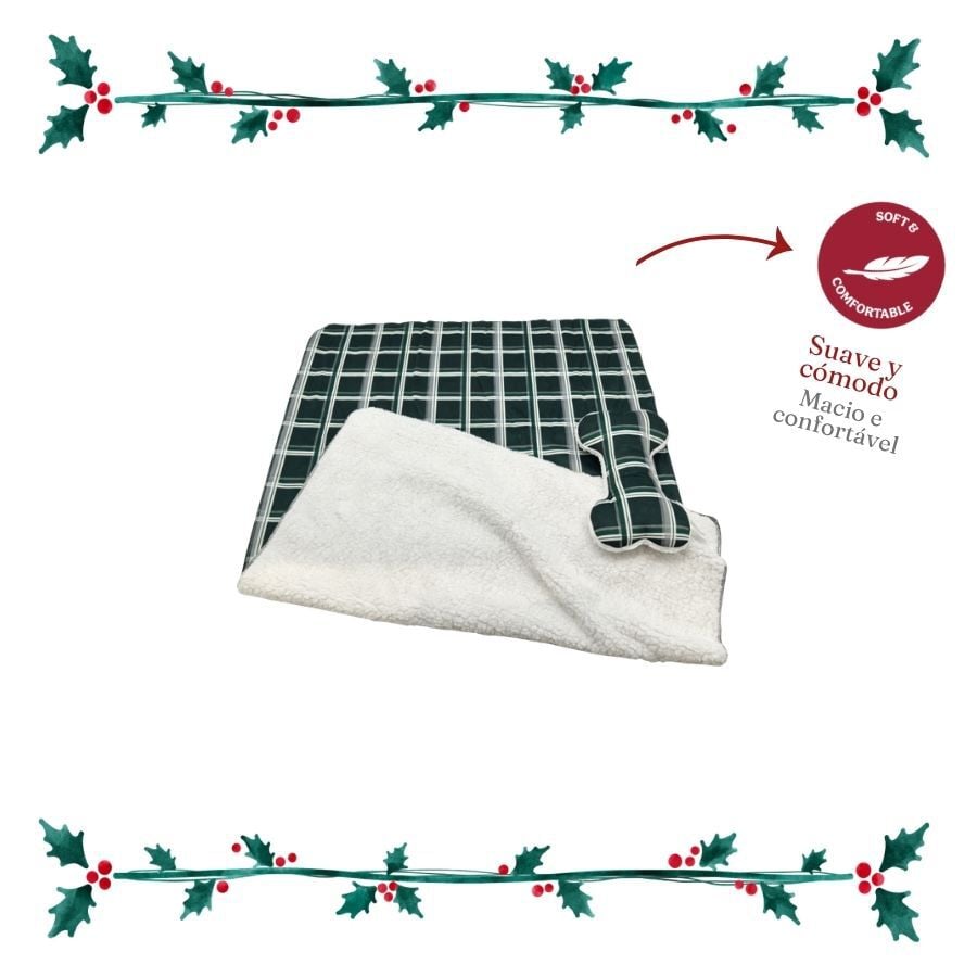 Wonder Christmas Set Manta y Cojin Hueso para perros, , large Imagen numero 3