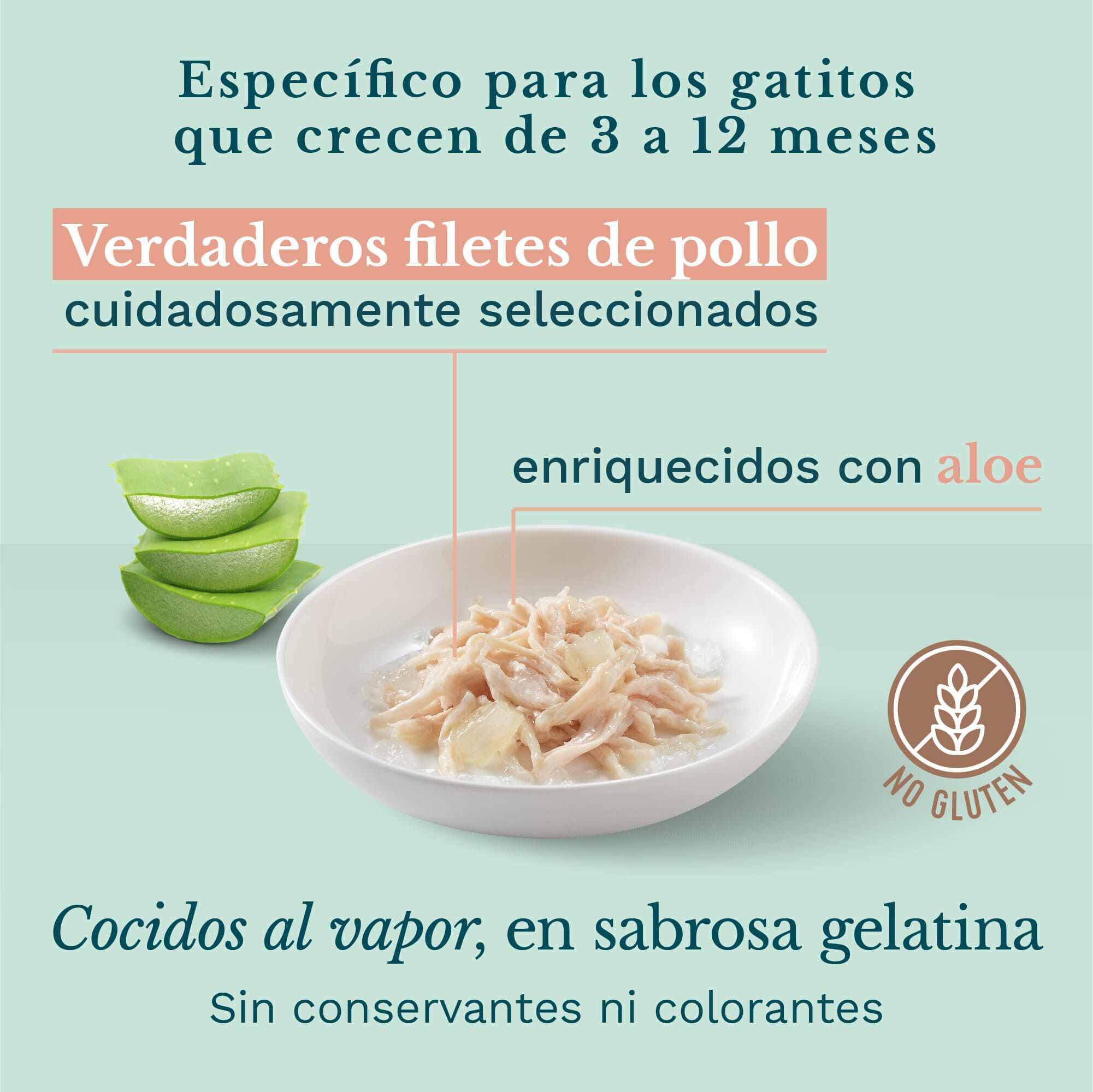 85 g Schesir Kitten pollo con aloe latas para gatos&nbsp;, , large indicador imagen numero 3