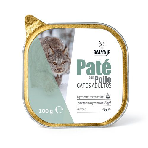 Salvaje Pollo pat&eacute; para gatos Imagen numero 1