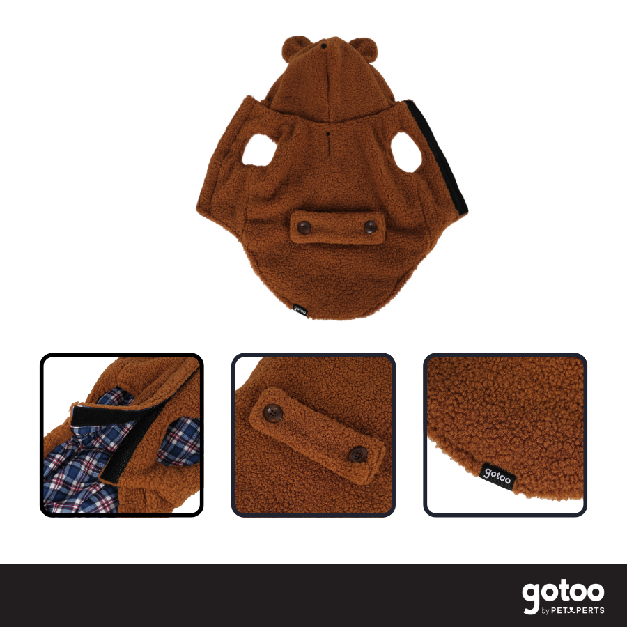 Gotoo Abrigo Teddy Marr&oacute;n para perros, , large indicador imagen numero 3