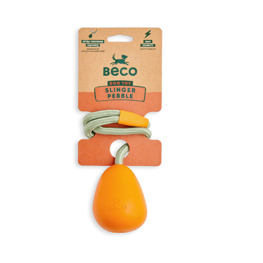 BECO Mordedor de Goma con Cuerda Naranja para perros, , large indicador imagen numero 5