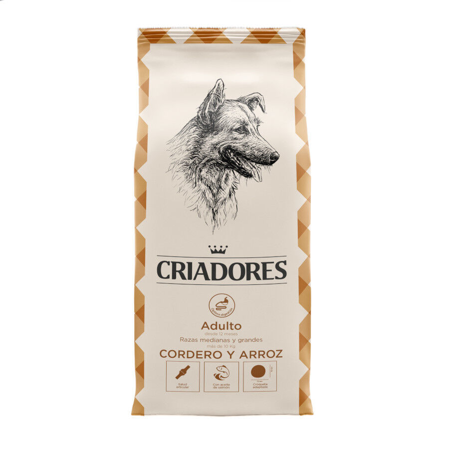 15 kg Criadores Adulto Cordero y Arroz pienso para perros de razas mediana y grande, , large indicador imagen numero 1