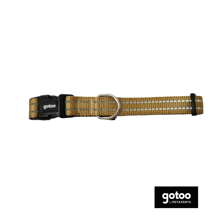 Gotoo Collar de nylon reflectante beige para perros, , large indicador imagen numero 2