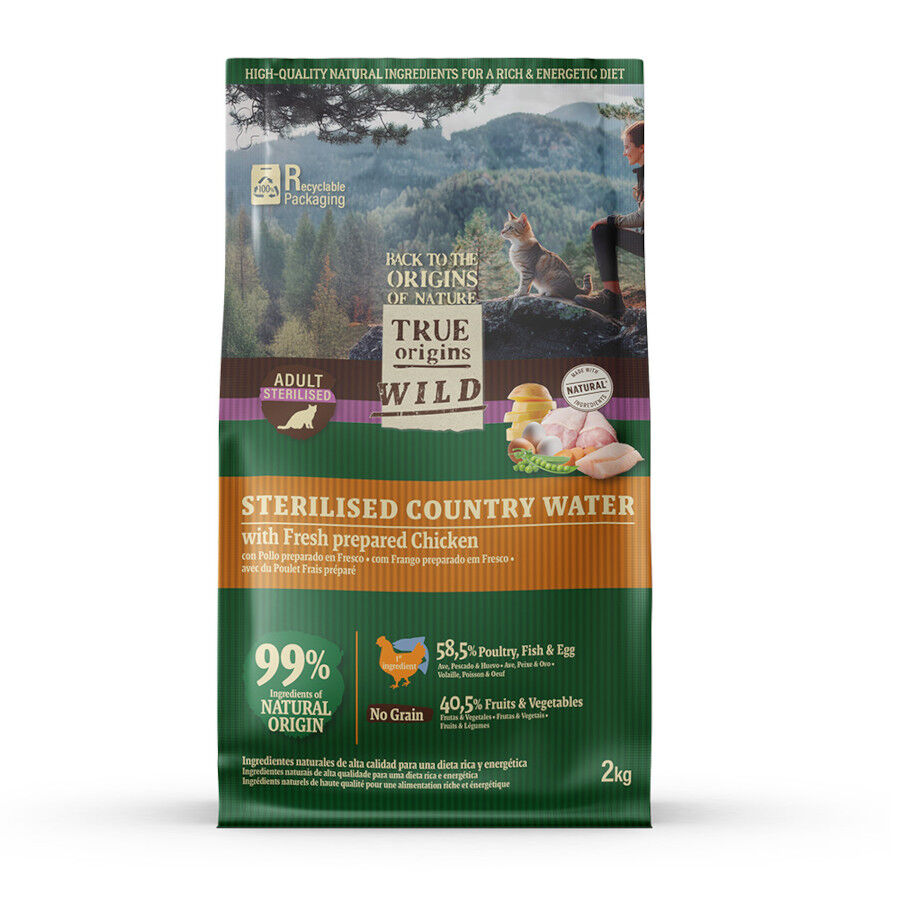 6 kg True Origins Wild Esterilizado Country Water Pollo pienso para gatos, , large Imagen numero 2