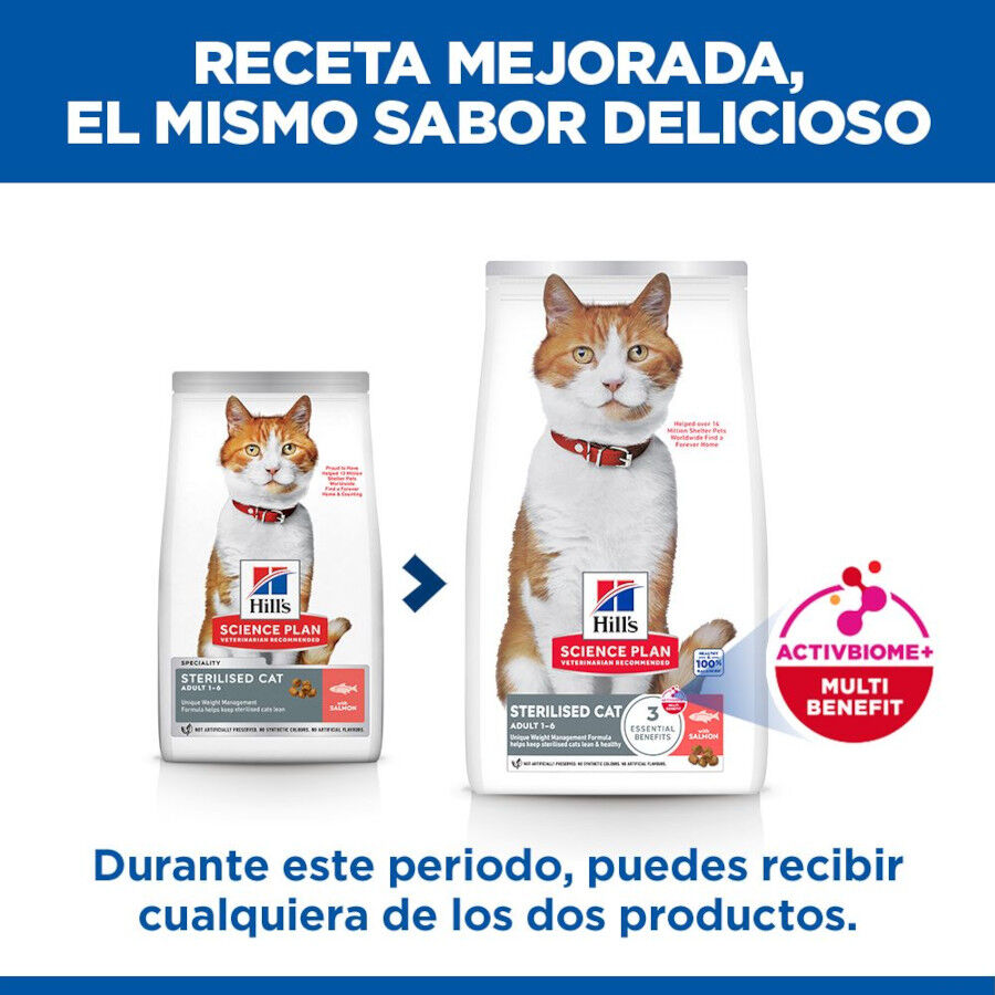 7 kg Hill's Science Plan Sterilised Adult Salm&oacute;n pienso para gatos, , large indicador imagen numero 3