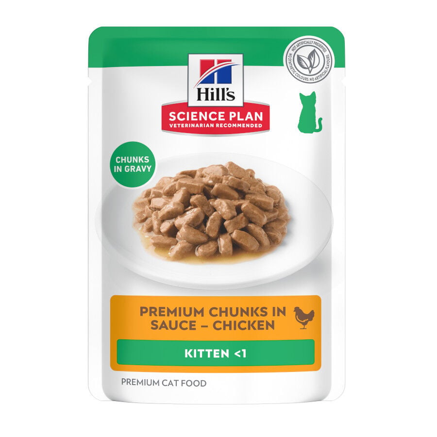 85 g Hill's Science Plan Kitten Pollo sobre en salsa para gatitos, , large indicador imagen numero 1