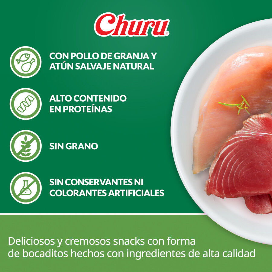 8 sobres x 12 g Churu Sticks Rolls de Pollo para perros, , large indicador imagen numero 2