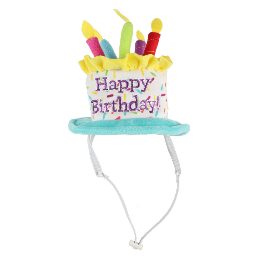 Tootoy! Birthday Hat Multicolor Tarta de Cumplea&ntilde;os Peluche para perros, , large indicador imagen numero 2