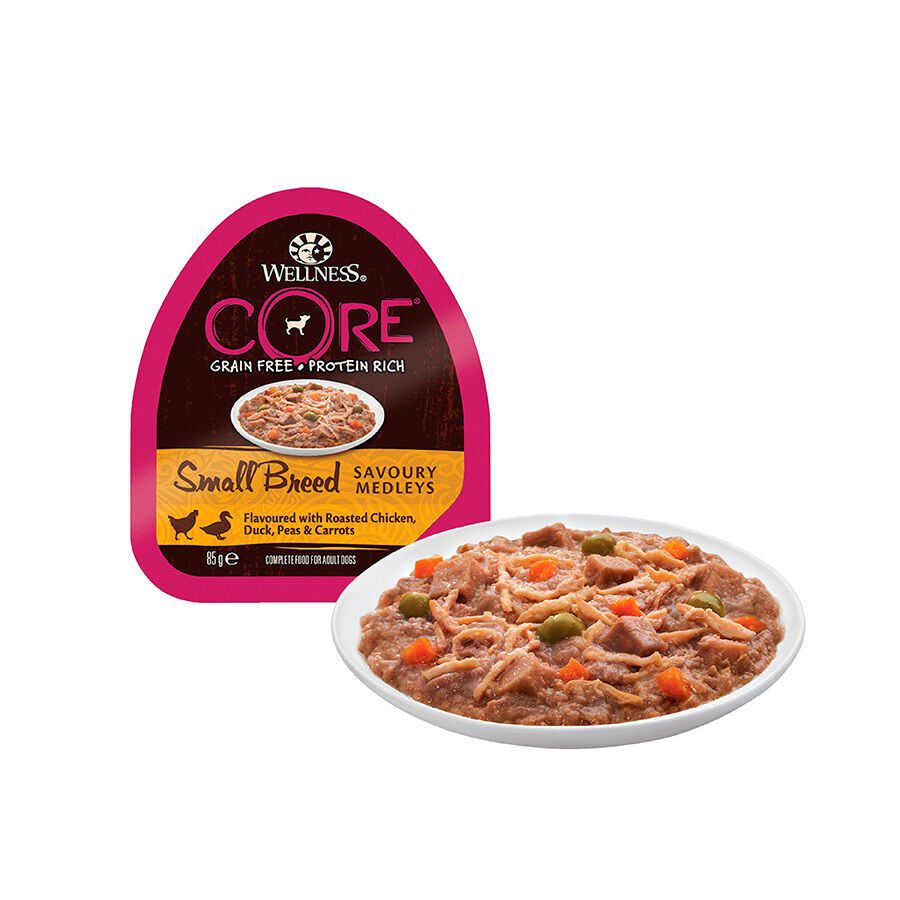 85 g Wellness Core Small Breed Grain Free Pollo y Pato tarrina para perros, , large indicador imagen numero 2