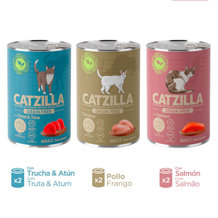 6 latas x 400 g Catzilla Adult Grain Pat&eacute; latas para gatos, , large Imagen numero 3