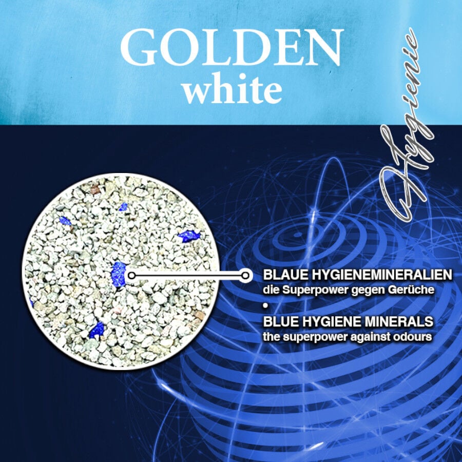 14 kg Golden White Arena Aglomerante Lavanda para gatos, , large indicador imagen numero 4