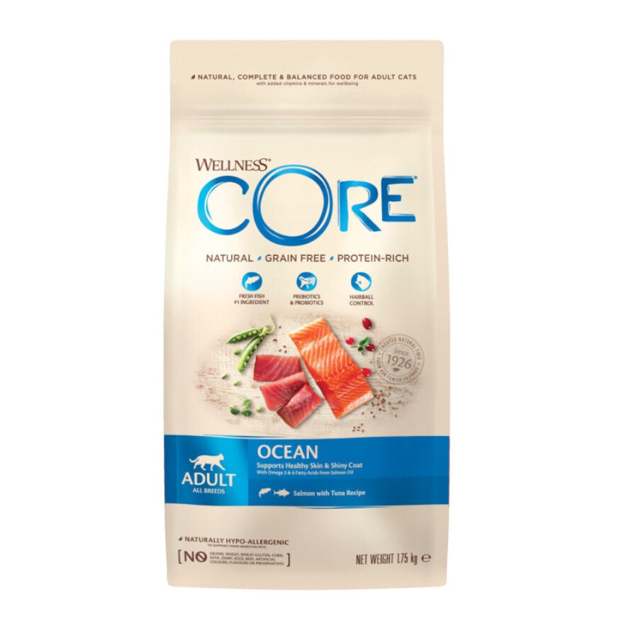 4 kg Wellness Core Adult Ocean Salm&oacute;n y At&uacute;n pienso para gatos, , large indicador imagen numero 1