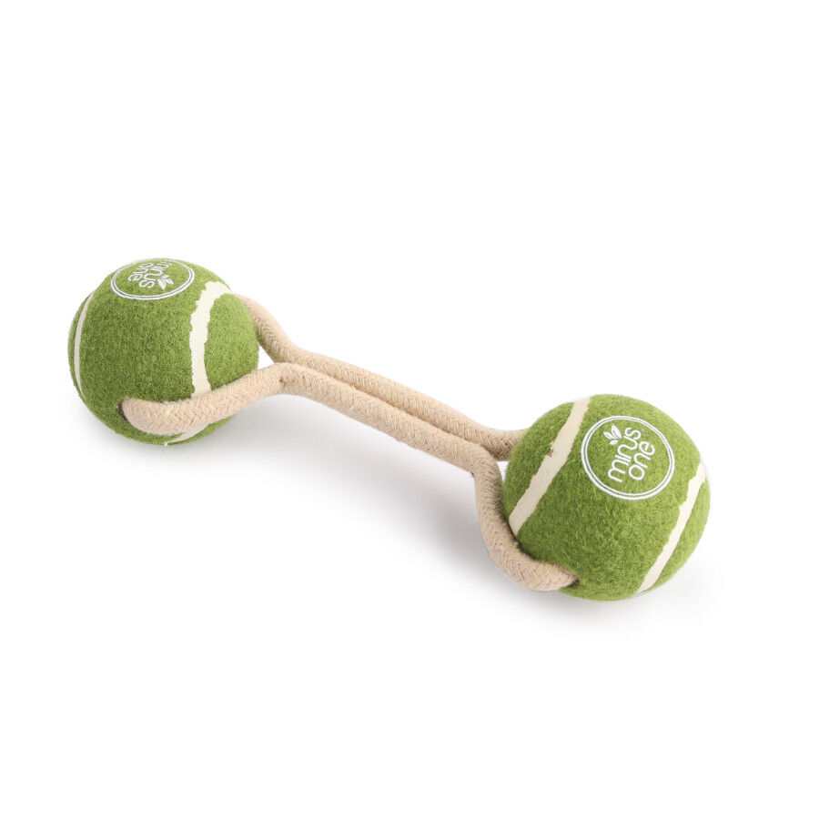 Minus One Tennis Ball Rope Double Meadow pelota para perros, , large indicador imagen numero 1