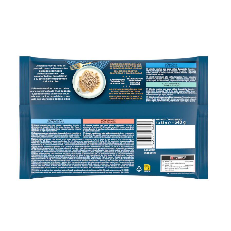 4 sobres x 85 g Gourmet Perle Finos Trocitos del Oc&eacute;ano en salsa sobre para gatos, , large indicador imagen numero 7