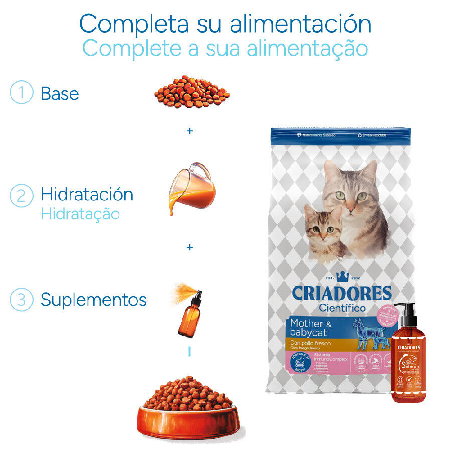 2 kg Criadores Cient&iacute;fico Mother & Baby Cat pollo pienso para gatos, , large indicador imagen numero 8