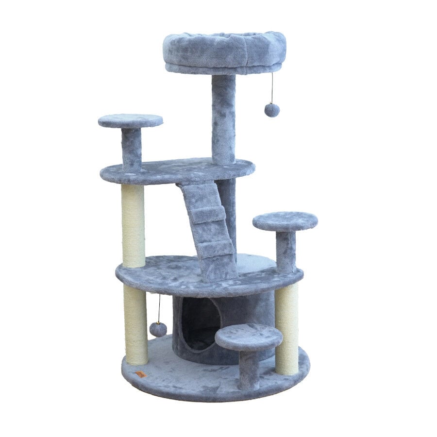 Leeby Esperanza torre rascador multiplataforma con cama nido y juguete para gatos, , large Imagen numero 1