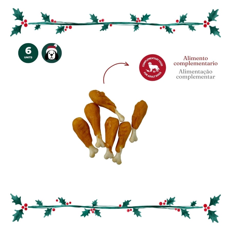 1 pack x 6 uds. Wonder Christmas Muslo de Pollo Snacks para perros, , large indicador imagen numero 3