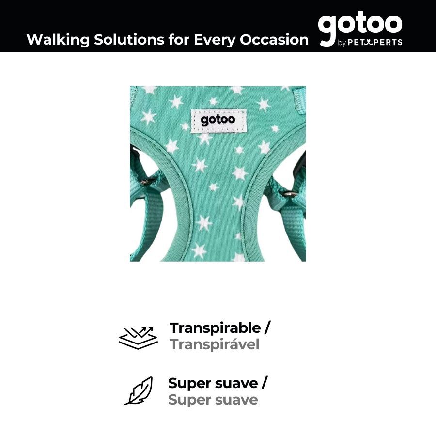 Gotoo Arn&eacute;s ajustable estampado estrellas verde para cachorros, , large Imagen numero 3
