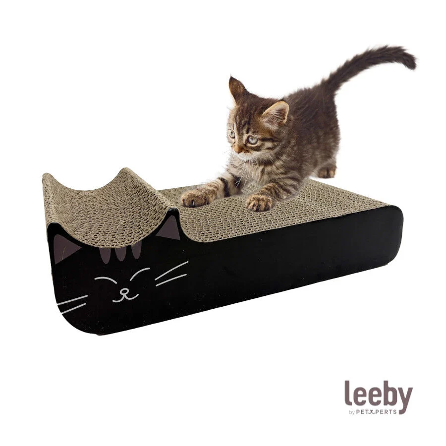 Leeby Kira tabla rascador de cart&oacute;n negro para gatos, , large indicador imagen numero 2