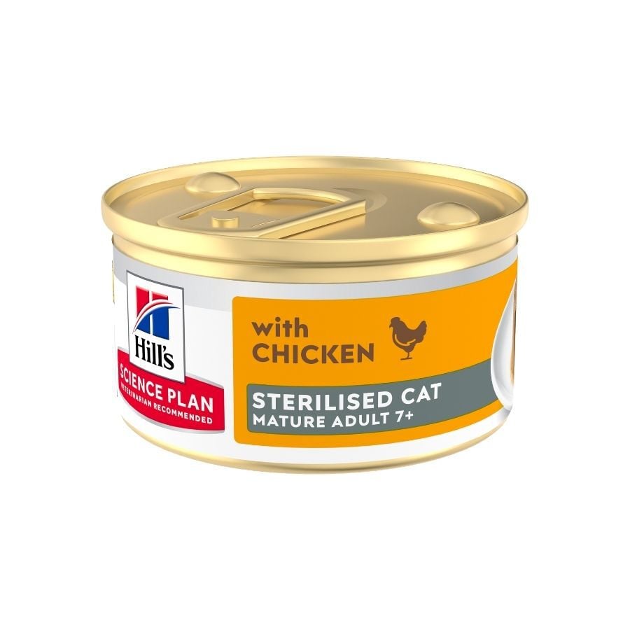 85 g Hill's Science Plan Mature Sterilised Mousse de Pollo para gatos, , large indicador imagen numero 2