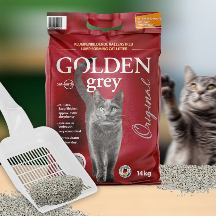 7 kg Golden Grey Arena Fina Aglomerante para gatos, , large Imagen numero 4