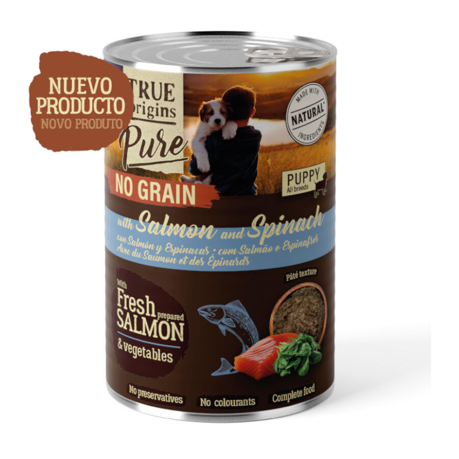 True Origins Pure con Salm&oacute;n lata para cachorros
