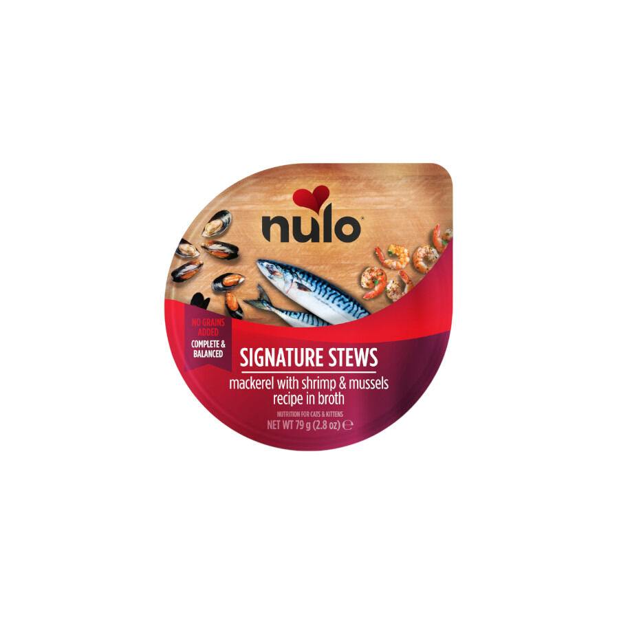Nulo Estofado de Caballa con Gambas y Mejillones tarrina para gatos