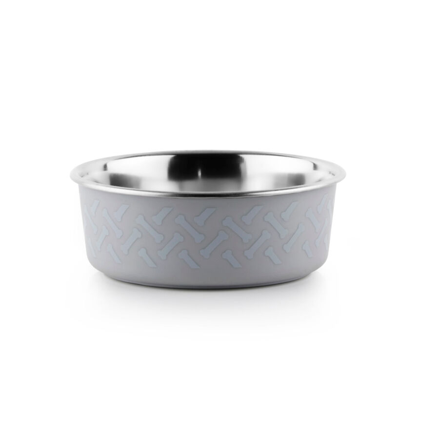 TK-Pet Inox Bones Comedero Gris para perros, , large Imagen numero 1