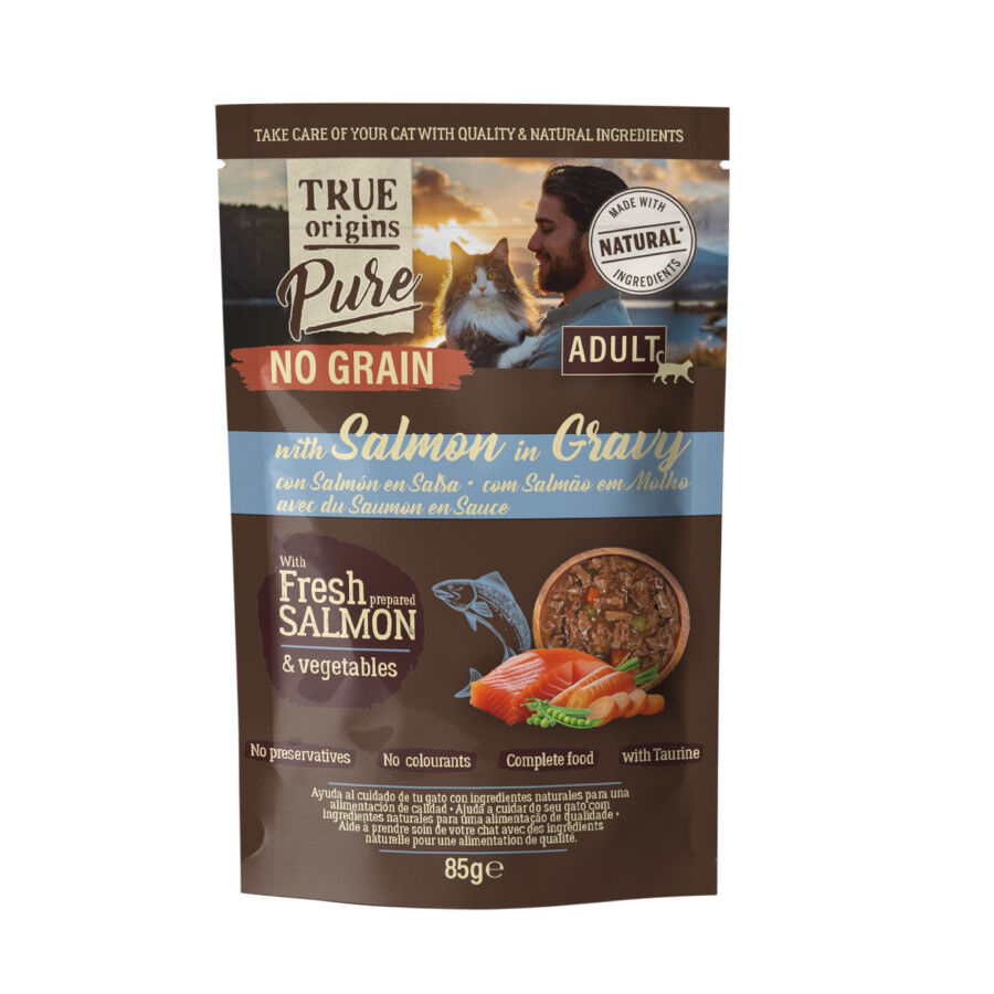 85 g True Origins Pure No Grain Sobre con Salm&oacute;n para gatos, , large indicador imagen numero 1