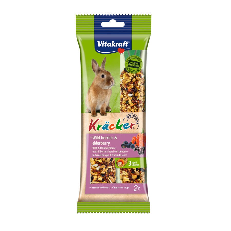 2 barritas Vitakraft Kr&auml;cker Barritas de Frutos del Bosque para conejos, , large Imagen numero 1