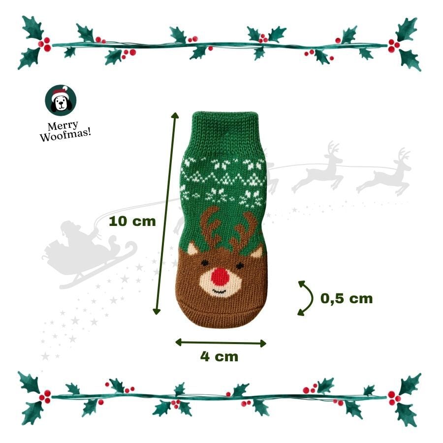 Wonder Christmas Calcetines Reno para perros, , large Imagen numero 3