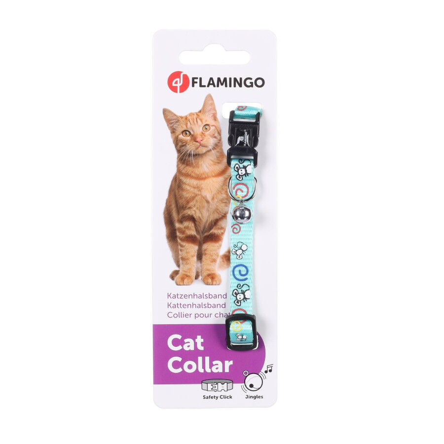Flamingo Collar Ziggi Turquesa para gatos, , large Imagen numero 3
