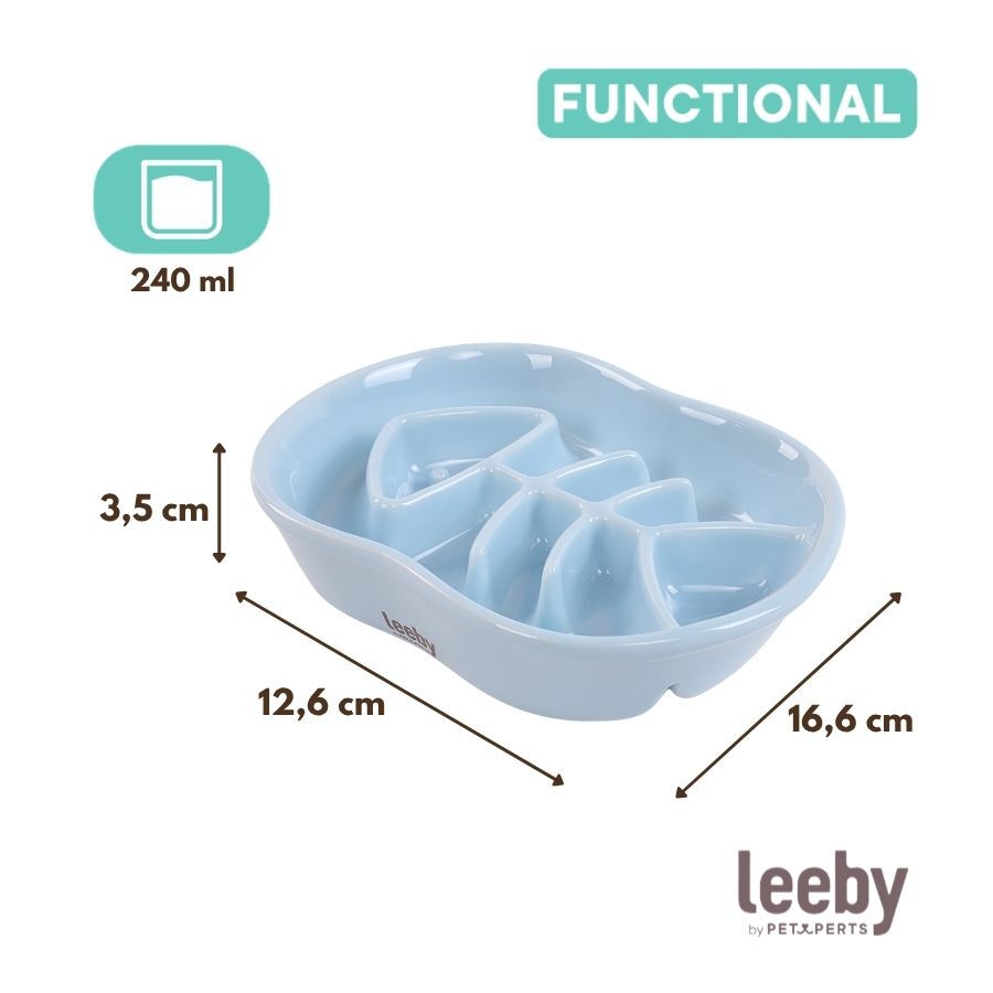 Leeby Comedero Antivoracidad de Cer&aacute;mica para gatos, , large indicador imagen numero 4