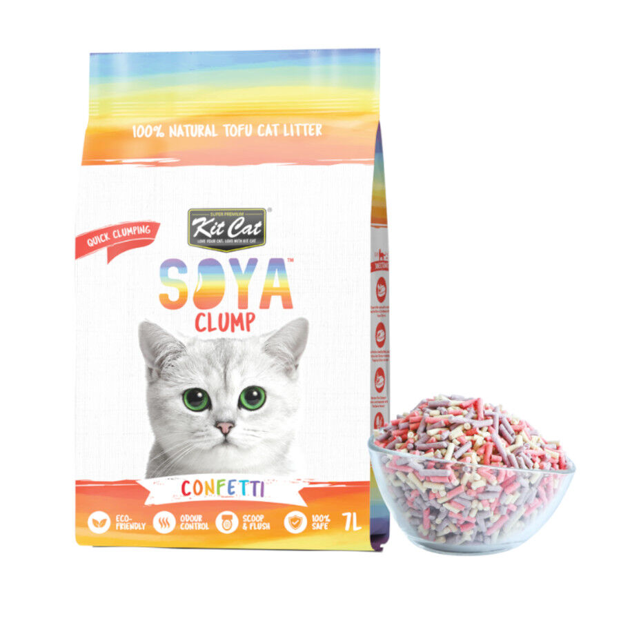 Kit Cat Soyaclump Confeti Arena de Soja para gatos, , large indicador imagen numero 1