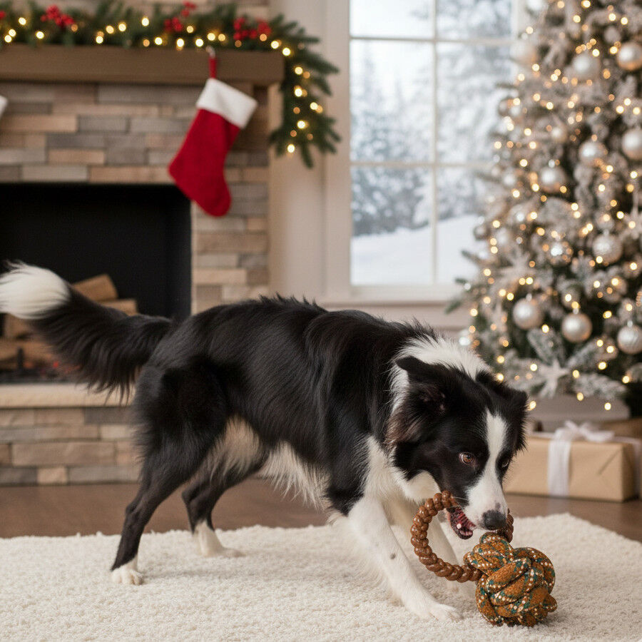 Wonder Christmas Pelota de Cuerda y Mordedor Navide&ntilde;o para perros, , large indicador imagen numero 3