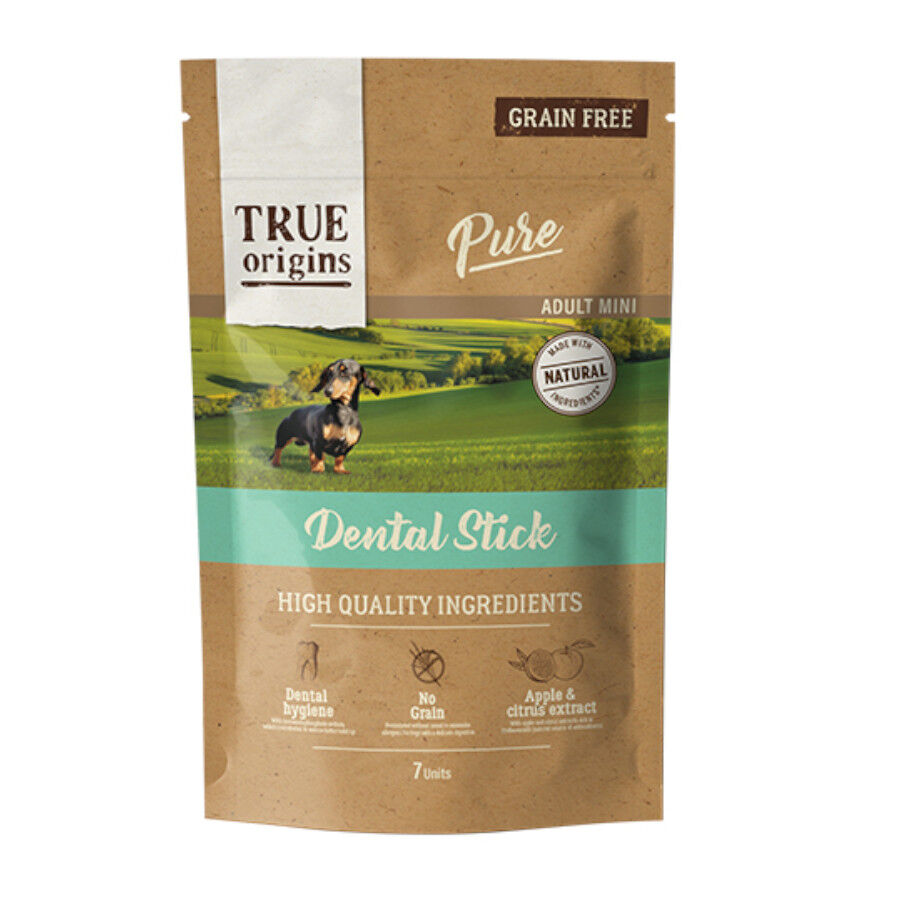 7 barritas True Origins Pure Mini Adult Snacks Dentales para perros, , large indicador imagen numero 1