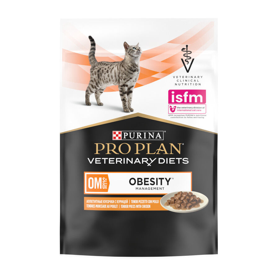 10 uds. x 85 g Pro Plan Veterinary Diets Obesity Pollo sobre para gatos, , large Imagen numero 2