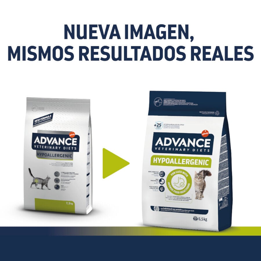 6.5 kg Advance Veterinary Diets Hypoallergenic pienso para gatos, , large indicador imagen numero 2