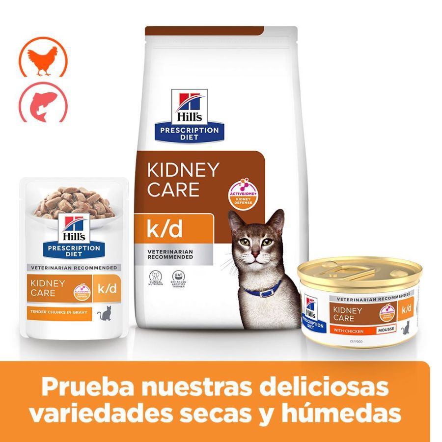 85 g Hill's Prescription Diet k/d Mouse de Pollo lata para gatos, , large Imagen numero 4
