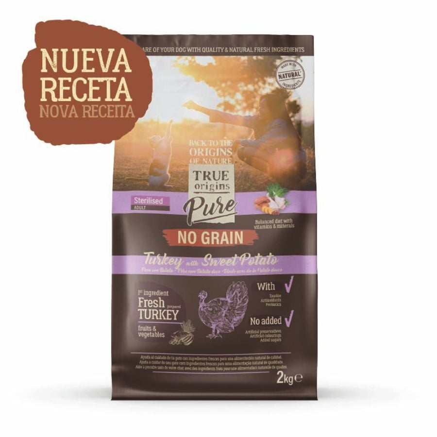 2 kg True Origins Pure Adult Sterilised Grain Free Pavo pienso para gatos, , large Imagen numero 2