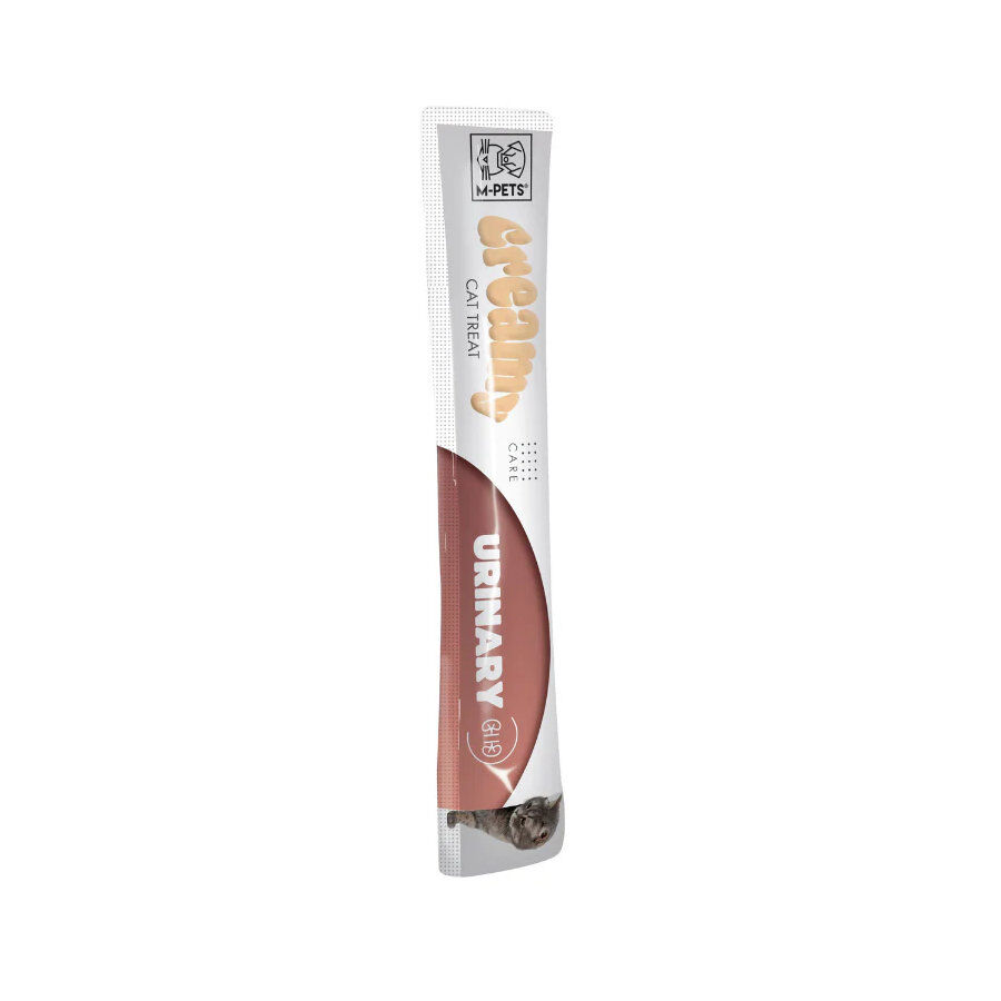 4 sobres x 15 g M-Pets Creamy Urinario Pato y Pollo snack para gatos, , large indicador imagen numero 2