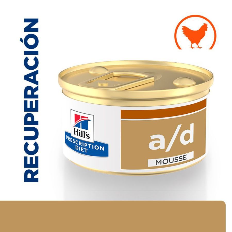 85 g Hill's Prescription Diet a/d Mousse de Pollo Lata para perros y gatos, , large indicador imagen numero 1