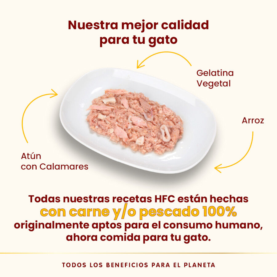 70 g Almo Nature HFC At&uacute;n y Calamares en Gelatina lata para gatos , , large indicador imagen numero 3